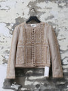 INTO THE EAST 25 Autumn/Winter Tussah Silk Embroidered Applique Buttoned Suit ITE-E1DGSS002SD22SU-SHA Sand